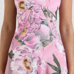 Clearance Seren Floral Lace-Up Dress Women Dresses