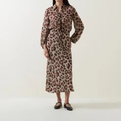 Clearance Sheer Cheetah Print Skirt Women Skirts