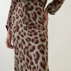 Clearance Sheer Cheetah Print Skirt Women Skirts