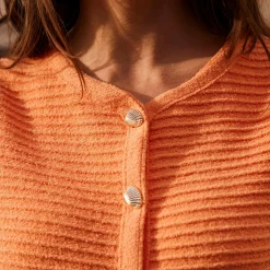 Outlet Shell Button Waistcoat Women Sweaters & Cardigans