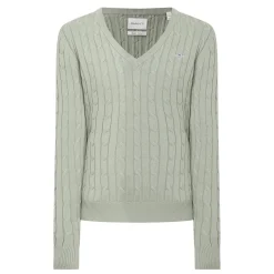 New Shield Logo Cable Knit Sweater Women Sweaters & Cardigans
