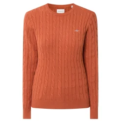 Best Shield Logo Cable Knit Sweater Women Coats & Jackets