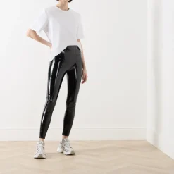 Best Shiny Faux Patent Leggings Women Activewear|Leggings