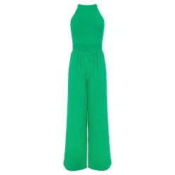 Best Shirred Plissé Jumpsuit Women Jumpsuits