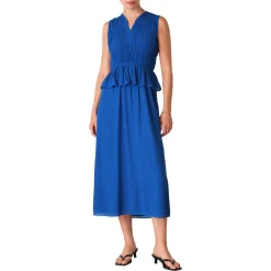 Online Shirred Ruffle Dress Women Dresses