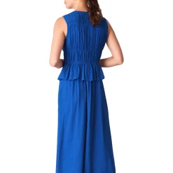 Online Shirred Ruffle Dress Women Dresses