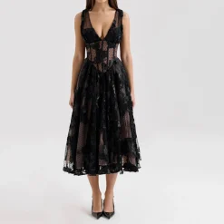 Sale Sianna Embroidered Tulle Dress Women Dresses