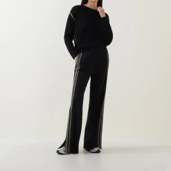 Hot Side Stripe Wide Leg Trousers Women Trousers & Shorts