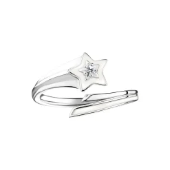 Outlet Silver & White Enamel Star Ring Women Rings