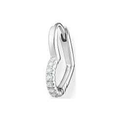 Sale Silver Single Heart Hoop Earring Women Earrings