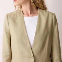 Discount Single-Breasted Edge-Edge Blazer Women Coats & Jackets