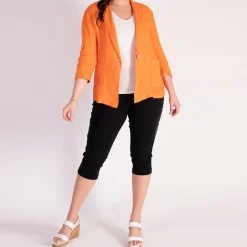 Online Single-Breasted Linen Blazer Women Coats & Jackets