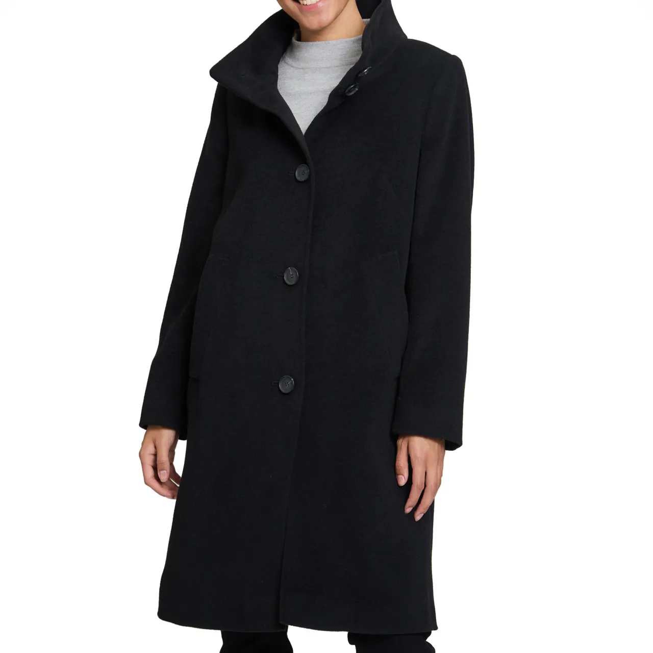 Single-Breasted Peacoat Women Coats & Jackets