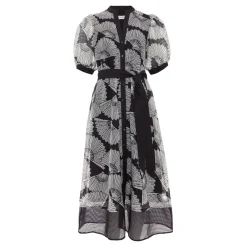 Hot Skylar Print Belted Dress Women Dresses