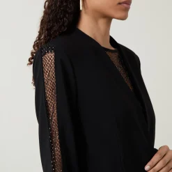 Outlet Sleeve-Embellished Single-Breasted Blazer Women Coats & Jackets