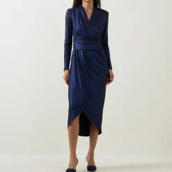 New Sleeve-Embellished Wrap Dress Women Dresses|Mother Of The Bride