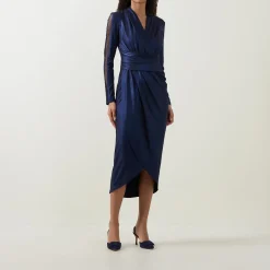 New Sleeve-Embellished Wrap Dress Women Dresses|Mother Of The Bride