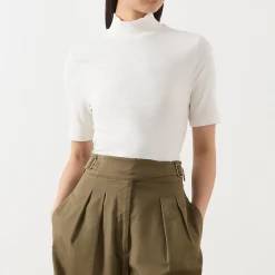 Best Slim Fit Turtleneck Top Women Tops