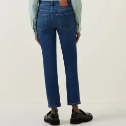 Outlet Slim-Leg Cropped Jeans Women Denim