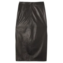 Slit Leather Skirt Women Skirts