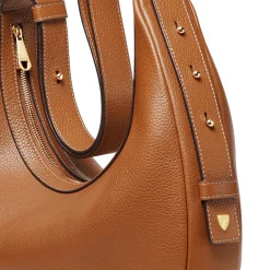 Sale Slouchy Crescent Pebbled Leather Shoulder Bag Women Shoulder Bags