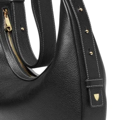 Sale Slouchy Crescent Pebbled Leather Shoulder Bag Women Shoulder Bags