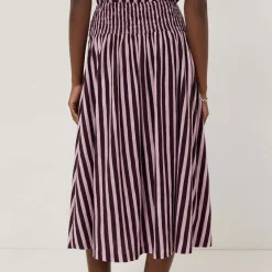 Sale Slub Stripe Skirt Women Skirts