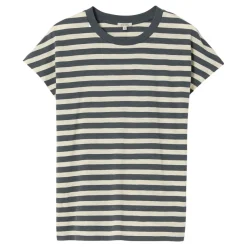 Best Slub-Texture Striped T-Shirt Women Tops