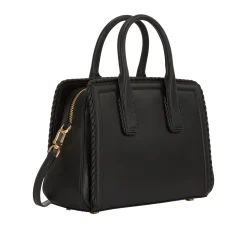Online Small Woven-Trim Leather Satchel Women Crossbody Bags|Top Handle Bags
