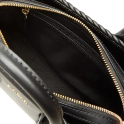Online Small Woven-Trim Leather Satchel Women Crossbody Bags|Top Handle Bags