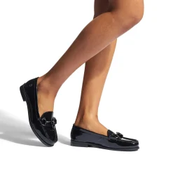 Discount Snap Patent Leather Loafers Women Loafers