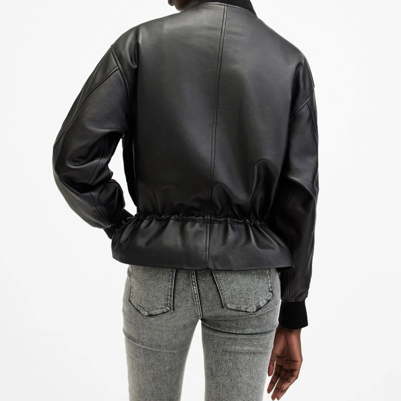 Clearance Sofi Leather Bomber Jacket Women Coats & Jackets