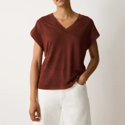 Clearance Solid Linen T-Shirt Women Tops
