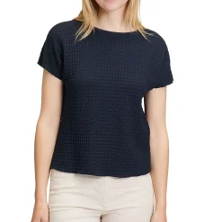 Hot Solid Textured T-Shirt Women Tops