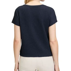 Hot Solid Textured T-Shirt Women Tops