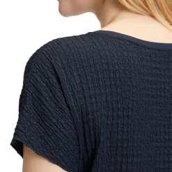 Hot Solid Textured T-Shirt Women Tops