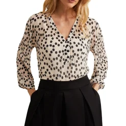 Best Sophia Spot Mesh Top Women Tops