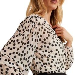Best Sophia Spot Mesh Top Women Tops