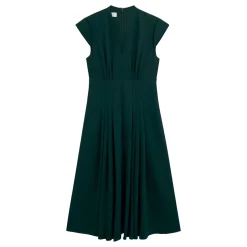 Sophie Pintuck Flared Dress Women Dresses
