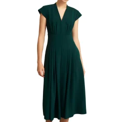 Sophie Pintuck Flared Dress Women Dresses