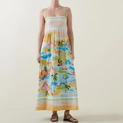 Hot South Pacific Printed Dress Women Swimwear & Beachwear