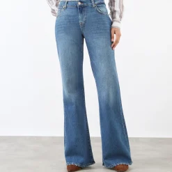 Clearance Spencer Coated Flared Leg Jeans Women Denim