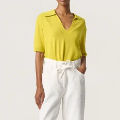 Online Spina Knit Polo Shirt Women Sweaters & Cardigans