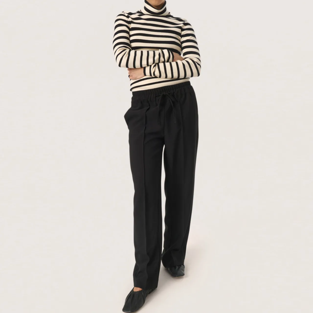New Spina Striped Turtleneck Sweater Women Sweaters & Cardigans