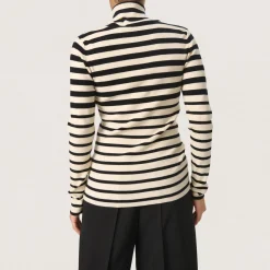 New Spina Striped Turtleneck Sweater Women Sweaters & Cardigans