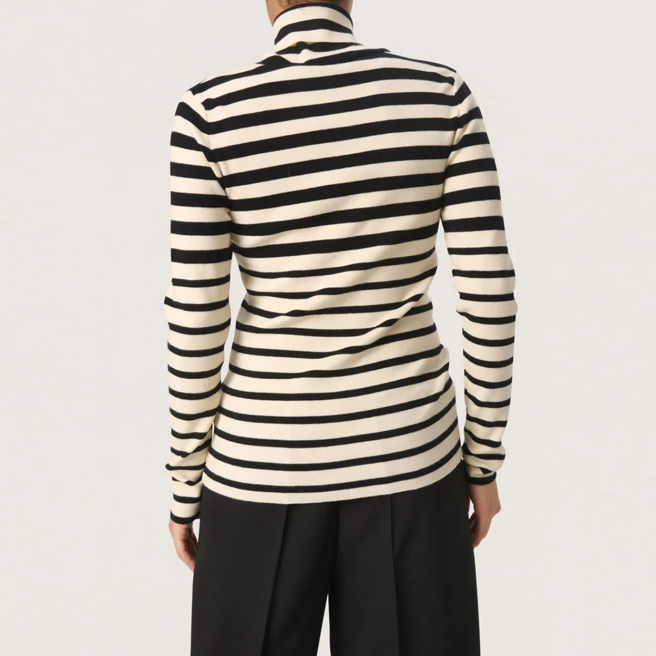 New Spina Striped Turtleneck Sweater Women Sweaters & Cardigans