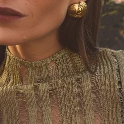 Online Spiral Dome Oversized Stud Earrings Women Earrings
