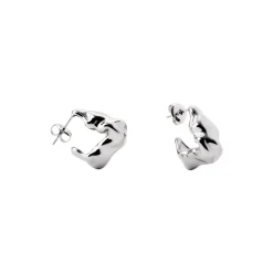Discount Square Textured Statement Hoops Women Earrings