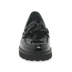 Best Squeeze Chain-Detail Patent Loafers Women Loafers
