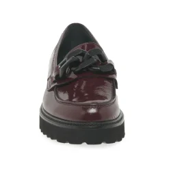 Clearance Squeeze Chain-Detail Patent Loafers Women Loafers